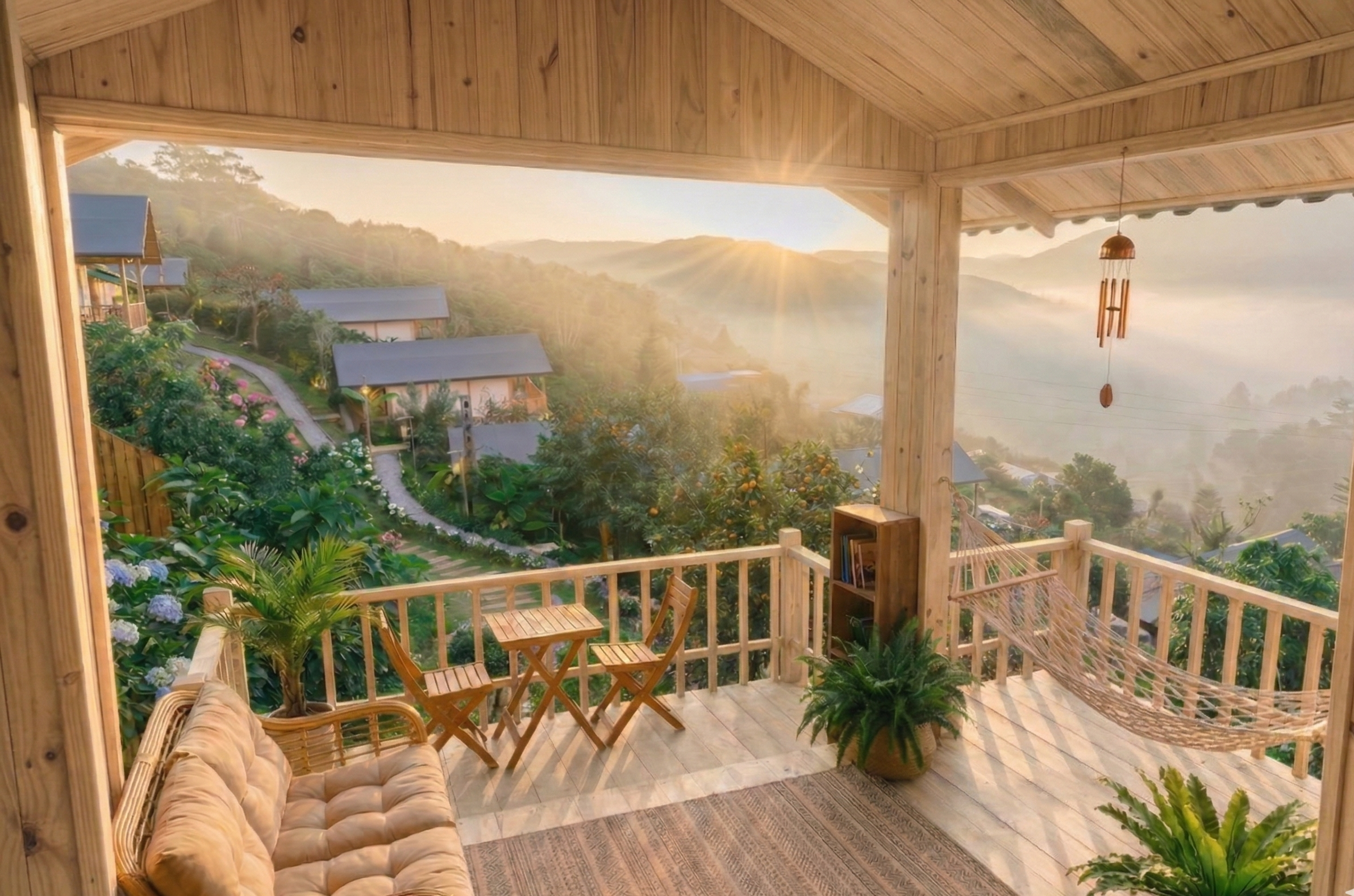 Kén Gỗ - Ban công view núi rừng